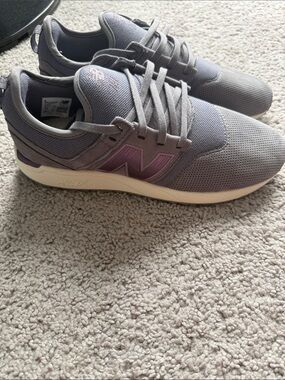 New Balance 247 Gray and Purple Athletic Sneakers women’s